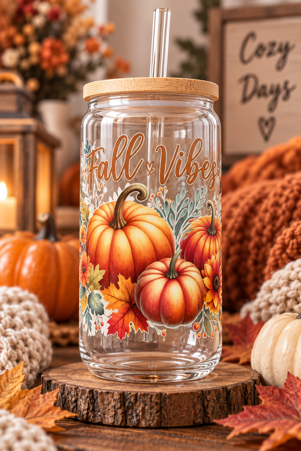 Fall Vibes Glass