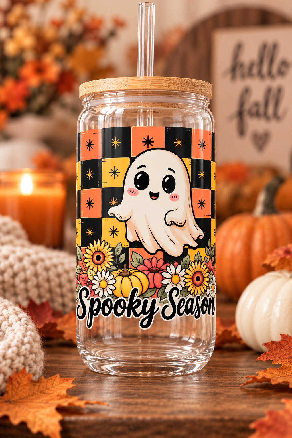 Spooky Season Glass Cup