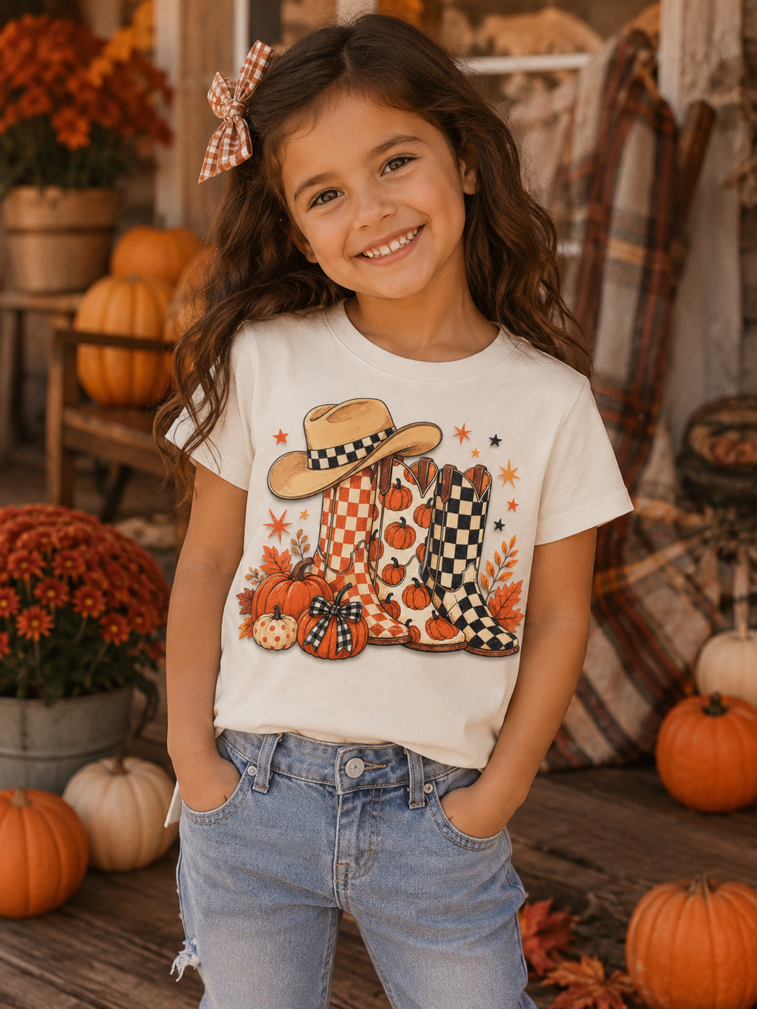 Pumpkin Patch Boots Youth Tee 